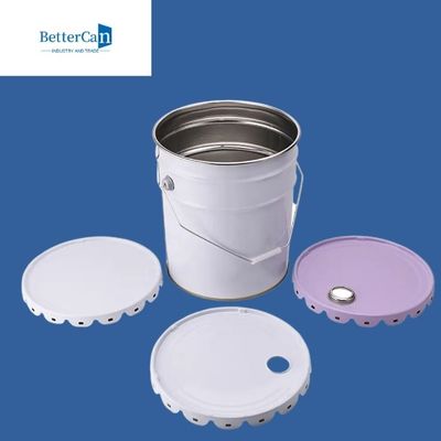 chất lượng  Resealable Metal Paint Pail Bucket Metal Five Gallon Bucket With Handle Lid nhà máy sản xuất