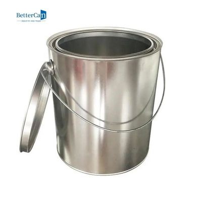 chất lượng  Round Car Paint Tin 5L Metal Can With Lever Lock Ring Lid ISO9001 nhà máy sản xuất