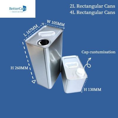 Thùng sơn công nghiệp rỗng Hộp thiếc hình chữ nhật 4 lít