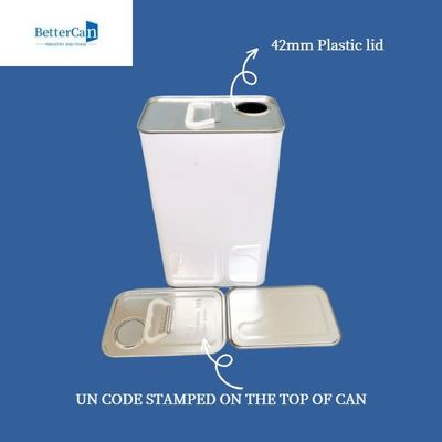 Sơn ô tô 4L Hình chữ nhật bằng thiếc chống rò rỉ với nắp kéo bằng nhựa 42mm