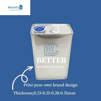 Thùng sơn công nghiệp rỗng Hộp thiếc hình chữ nhật 4 lít