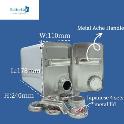 Dầu động cơ kim loại 4L có thể hình tròn với tay cầm tùy chỉnh