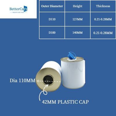 Dầu động cơ kim loại 4L có thể hình tròn với tay cầm tùy chỉnh