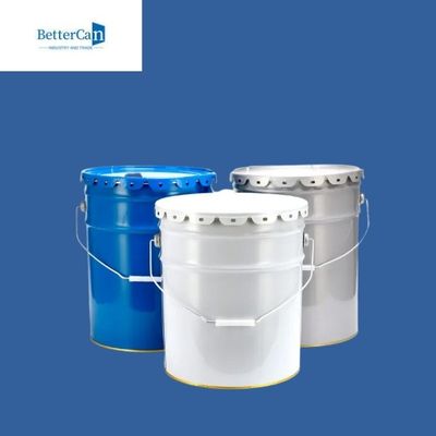 Thùng thép 5 gallon màu trắng, tái chế hộp sơn cũ để đóng gói lớp phủ hàng hải