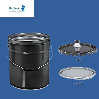Dầu hóa chất 5 thùng kim loại gallon, thùng đen 20 lít có tay cầm