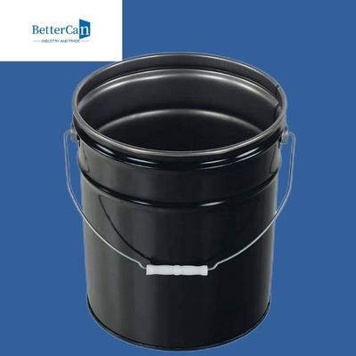Thùng sơn kim loại 0,32mm-0,43mm Thùng đen 20l có nắp