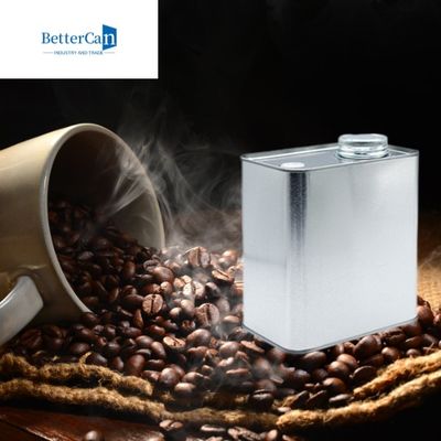 0,5 Pound 1 Pound Coffee Bean Tin 500G Kim loại hình vuông có van