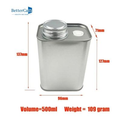 Hộp trà kim loại 200g rỗng 8 hộp thiếc Oz 116x60x100mm có van
