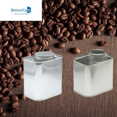 Hộp đựng hạt cà phê hình vuông rỗng 18Oz L95mm * W75mm * H115mm