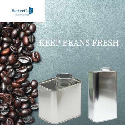 0,5 Pound 1 Pound Coffee Bean Tin 500G Kim loại hình vuông có van