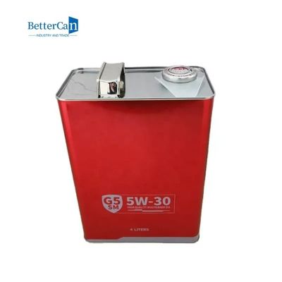 Dầu động cơ hình chữ nhật Thiếc 1 gallon Dầu động cơ có nắp áp suất