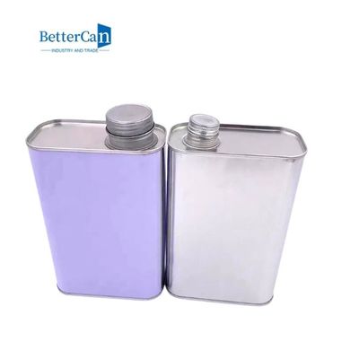 Hộp thiếc hình vuông 1 lít Hộp thiếc sơn 26mm Dễ dàng mở cho dầu động cơ