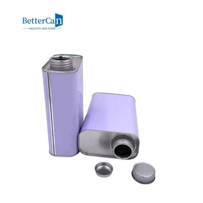 Hộp thiếc hình vuông 1 lít Hộp thiếc sơn 26mm Dễ dàng mở cho dầu động cơ
