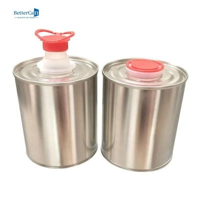 Logo kim loại tròn 1L Tin Can được in cho dầu động cơ