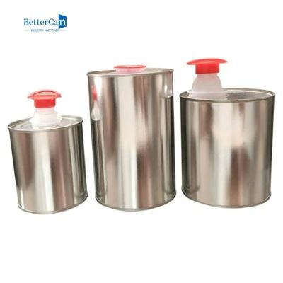 Logo kim loại tròn 1L Tin Can được in cho dầu động cơ