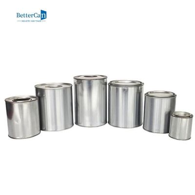 2 lon sơn kim loại rỗng có nắp đậy, thùng sơn thiếc cỡ Quart