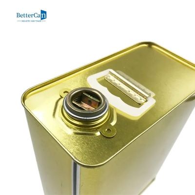 Dầu động cơ Hộp sơn rỗng Hộp sơn rỗng hình chữ nhật 1 gallon có nắp vặn áp suất
