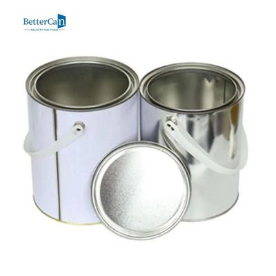 Lon sơn tròn Hộp thiếc Hộp đựng sơn 4L kim loại rỗng