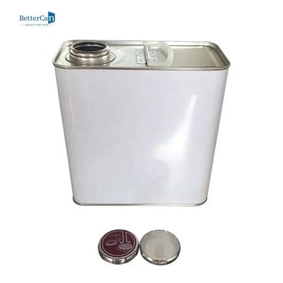 Nắp áp suất vuông Thiếc có thể 2L Vuông sơn rỗng Thiếc cho hóa chất pha loãng