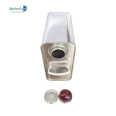 Nắp áp suất vuông Thiếc có thể 2L Vuông sơn rỗng Thiếc cho hóa chất pha loãng