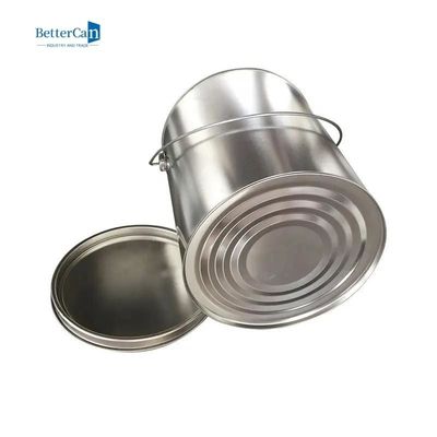 Hộp sơn công nghiệp tròn 3.7L Hộp thiếc tùy chỉnh có thể kim loại có nắp đòn bẩy
