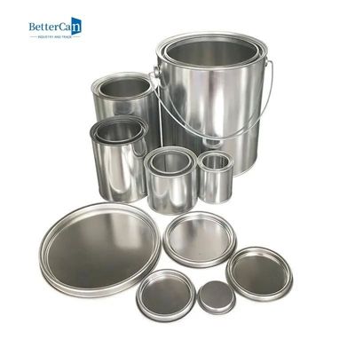 Hộp sơn công nghiệp tròn 3.7L Hộp thiếc tùy chỉnh có thể kim loại có nắp đòn bẩy