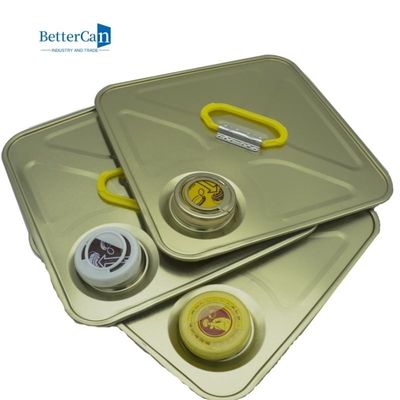 Bộ phận hộp thiếc vuông 18L 20L L237 * W237 có tay cầm / nắp tùy chỉnh