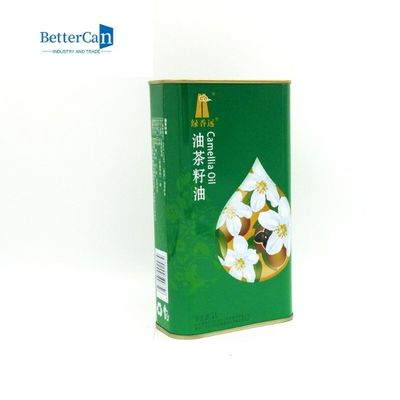 Dầu ô liu hình chữ nhật Tin Can Đóng gói 1 lít sơn rỗng có nắp