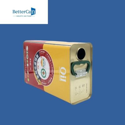 Dầu ô liu kim loại hình vuông có thể tùy chỉnh hình chữ nhật 1 gallon dầu cọ có thể