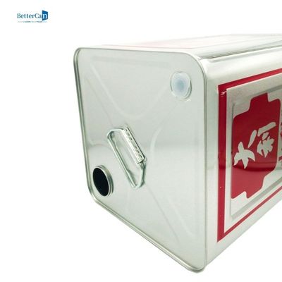 Dầu ô liu 10L Tin có thể cấp thực phẩm Dầu cọ có thể kéo bằng vòng nhựa