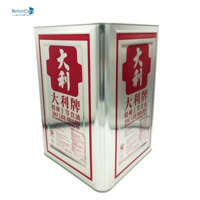 Dầu ô liu 10L Tin có thể cấp thực phẩm Dầu cọ có thể kéo bằng vòng nhựa