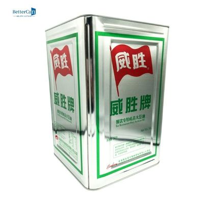 Dầu ô liu 10L Tin có thể cấp thực phẩm Dầu cọ có thể kéo bằng vòng nhựa