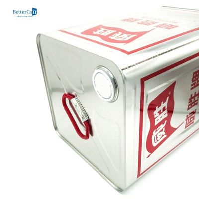 Dầu ô liu 10L Tin có thể cấp thực phẩm Dầu cọ có thể kéo bằng vòng nhựa
