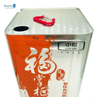 Dầu ăn bằng kim loại rỗng Hộp thiếc ô liu 15L có tay cầm