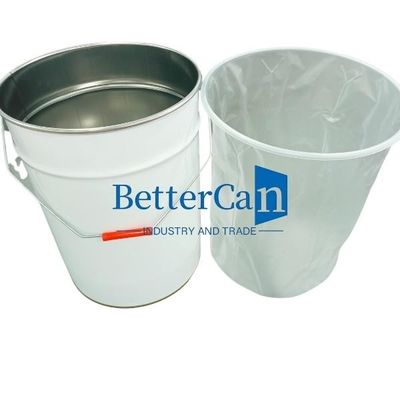 Xô 5 gallon White Tin Bucket 5 Lit Tin Bucket With Lock Ring Rubber Gasket (Chủ chốt 5 gallon)