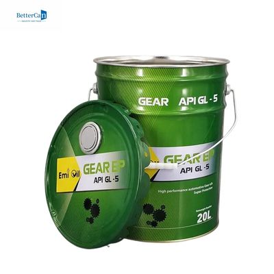 20L White Metal Paint Bucket 5 Gallon Tin Bucket With Lock Ring With Rubber Gasket (Đống sơn kim loại trắng 20L)