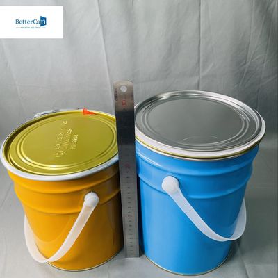 10L Conical Tin Can With Lock Ring Tin Bucket OEM 5L Sika Bucket Metal Buckets