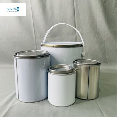 4L vòng Tin Bucket gỗ phủ gói 1 gallon OEM trống sơn hộp