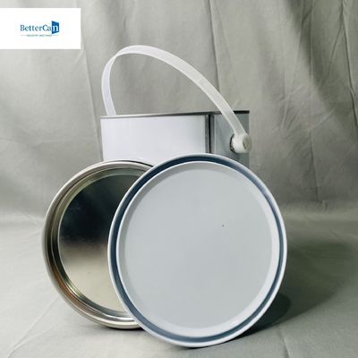 1 gallon sơn trắng Tin hộp vòng 4 lít gói hộp kim loại