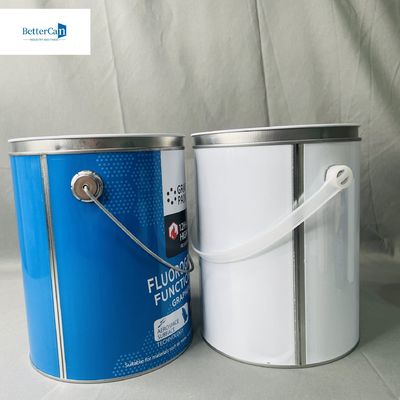 1 gallon sơn trắng Tin hộp vòng 4 lít gói hộp kim loại