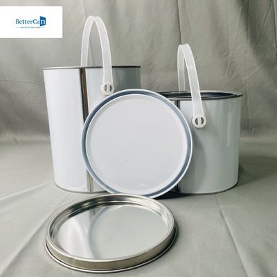 1 gallon sơn trắng Tin hộp vòng 4 lít gói hộp kim loại