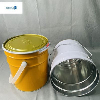 Độ bền cao 5 lít Tin Can With Lids Gốm Gasket Thùng công nghiệp Tin Packaging With Lock Ring