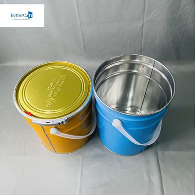 5 lít Conical Bucket với in màu kim loại tay cầm bình sơn