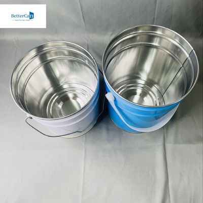 5 lít Conical Bucket với in màu kim loại tay cầm bình sơn