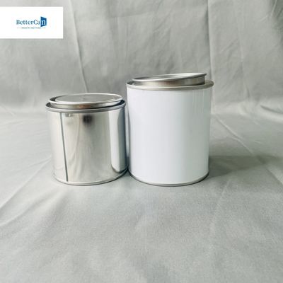 750ML Sơn xe trắng rỗng hộp lưu trữ thiếc tròn hình vuông mỏng