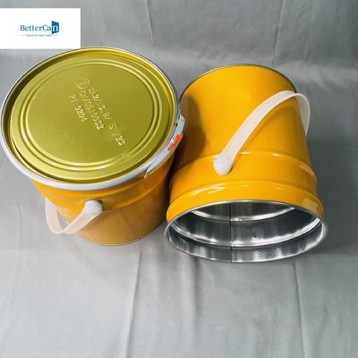 Độ bền cao 5 lít Tin Can With Lids Gốm Gasket Thùng công nghiệp Tin Packaging With Lock Ring