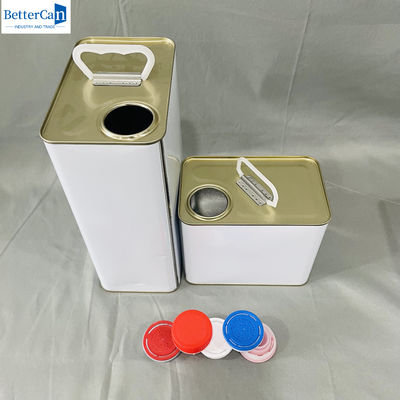 3.75 lít màu trắng phủ sơn Tin hộp 1 gallon vuông Tin