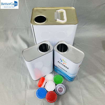 1 lít hộp thiếc hình chữ nhật rỗng với nắp nhựa 500ml hộp kim loại tròn