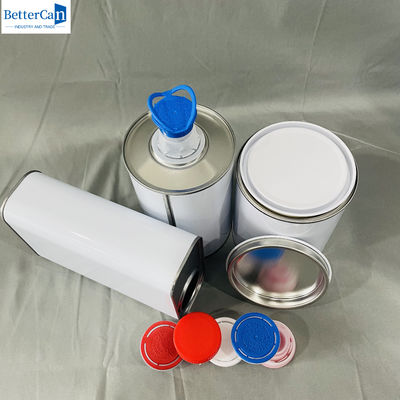 3.75 lít màu trắng phủ sơn Tin hộp 1 gallon vuông Tin