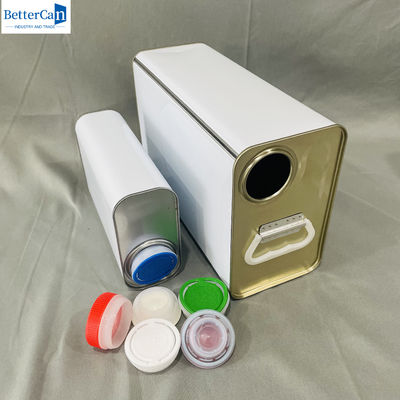 1 Quart Xe sơn bộ trống Tin lon 1 lít hình vuông kim loại bao bì